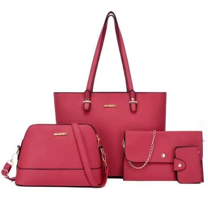 4 PCS. FASHIONABLE WATERPROOF LADIES COMBO BAG SET