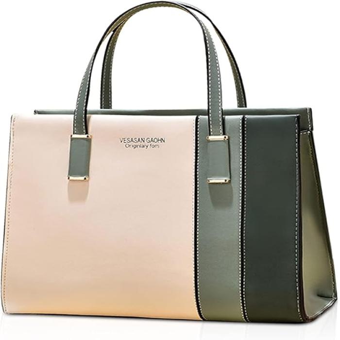 FANDARE Elegant Handbags Shoulder Bags Women Triple Compartments Waterproof PU Leather Convertible Crossbody Top Handle Bags